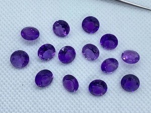 Pierres précieuses naturelles Mehrajudin, améthyste africaine (seconde qualité), pierres précieuses rondes en vrac, violettes, 6x6 mm, 1-2 carats, phosphorescentes - Product Image 4