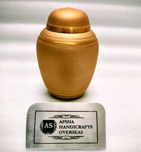 Urna Funeraria de Metal Estilo Europeo, Latón/Aluminio, Verde Antiguo, para Guardar Cenizas de Mascotas - Product Image 3