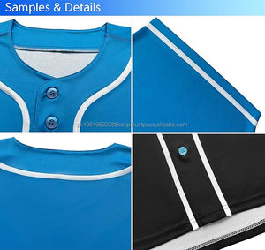 Factory-Made Unique Button-Down Design Soft Casual Wear for Adults Customizable Breathable Baseball Softball Jerseys for Players - Product Image 4