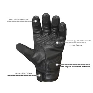 Gants de moto personnalisés pour hommes et femmes Matériaux en cuir avec logo personnalisé pour le sport Cyclisme Gants de course de moto - Product Image 2