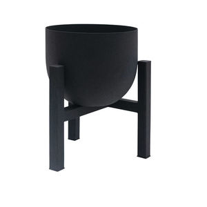 Soporte Moderno para Plantas de Metal Negro Mate con Maceta, Juego de Soportes Minimalistas para Macetas de Interior - Product Image 3