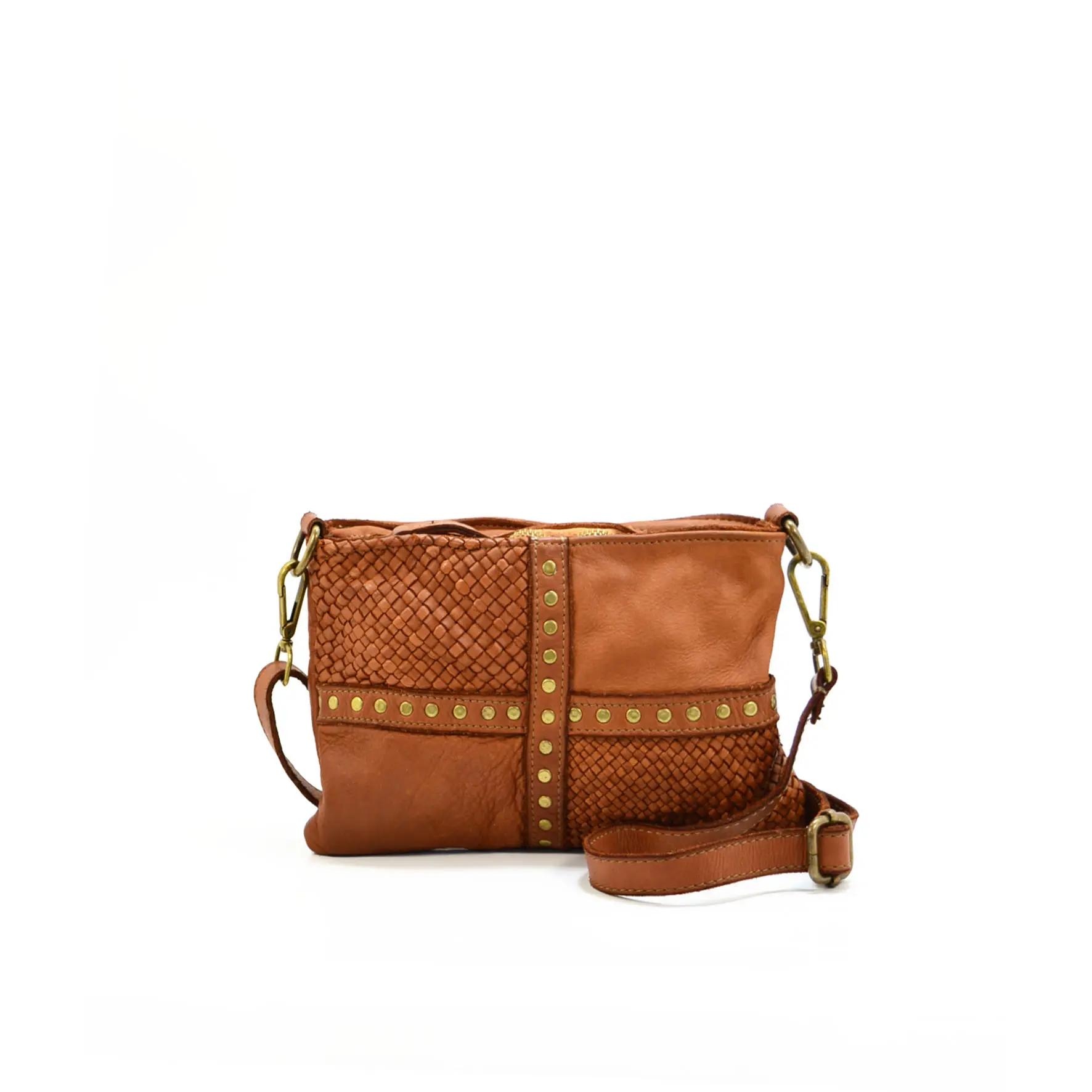 Итальянская кожаная сумка-слинг, маленькая с украшением, T098, для девушек, женщин и женщин, Круглый сезон