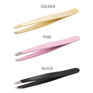 แหนบคิ้วปลายเฉียงคุณภาพสูง สแตนเลสสตีล สำหรับแต่งหน้า ใช้ได้ทุกวัน - Product Image 1