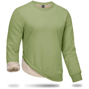 Direct Factory 100% Cotton Crew Neck Sweatshirt Long Sleeve Regular Fit Breathable Skin Friendly Embroidered Solid Hoodie Men - Product Image 3