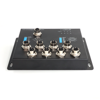KRONZ M12 Conmutador Ethernet Industrial PoE de 8 puertos montado en la pared No administrado 10/100/1000M Bit/s Conector hembra Xcode Nueva condición