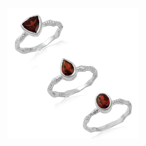 Vente en gros de bagues en argent sterling 925 avec pierres précieuses empilables avec améthyste africaine et bandeau de marteau serti de bijoux pour fêtes et mariages - Product Image 4