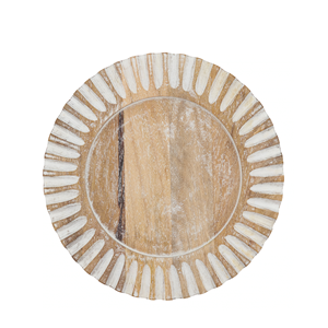 Assiettes de chargeur en bois Décoration de table Assiettes de chargeur de style bois Articles de fête ronds et utilisation - Product Image 4