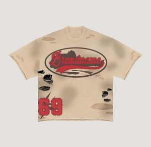 Ensemble T-shirt et short pour homme, sérigraphié sur mesure, de haute qualité, style vintage délavé à l'acide, vente en gros - Product Image 4