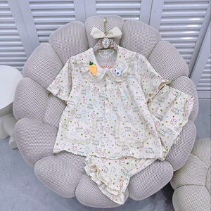 [COUTURE D'USINE] PW68 2025 Pyjamas pour femmes 100% tissu en coton pour aider le porteur à se sentir à l'aise dans toutes les activités - Product Image 1