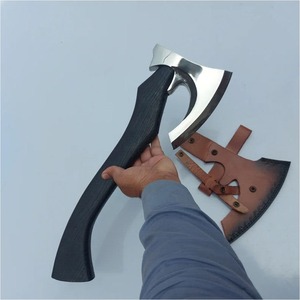 Hacha vikinga de acero al carbono de Damasco para acampar al aire libre Fábrica de cubiertos OEM ODM personalizada al por mayor - Product Image 3
