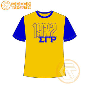 Vente en gros de t-shirt Sigma Gamma Rho pour femmes vêtements de sororité jersey de coton t-shirt respirant de haute qualité vêtements grecs pour femmes - Product Image 1