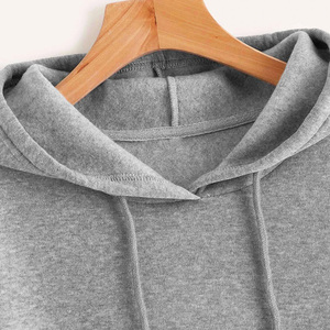 Gran oferta, sudaderas con capucha lisas de gran tamaño de manga larga con hombros descubiertos para mujer, sudadera con cordón elegante para mujer - Product Image 3