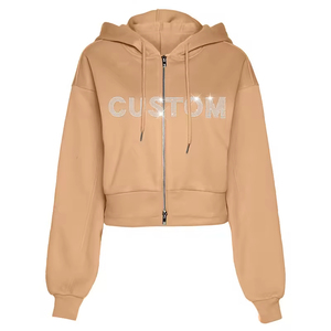 Venta al por mayor PRO ENTERPRISES Mujer Full-Zip Transpirable 100% Algodón Fleece Winter Casual Hoodie - Product Image 6