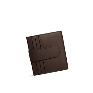Premium Dark Brown Bi Fold Leather Wallet With <b>Tag</b> Window Wholesale - Product Image 3