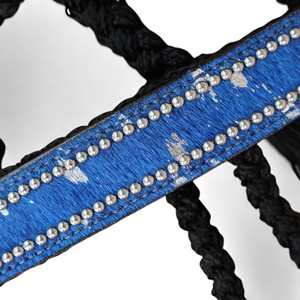 OEM venta calidad Inglés y Occidental caballo equipo ácido lavado trenzado mula cinta Concho decorado Nylon Noseband plomo - Product Image 4