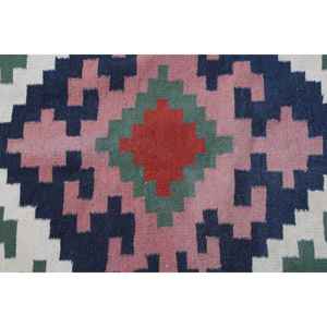 Alfombra Turca Vintage, Alfombra de 7.4x9.5 pies, Alfombra Azul con Puntos Grandes - Product Image 4