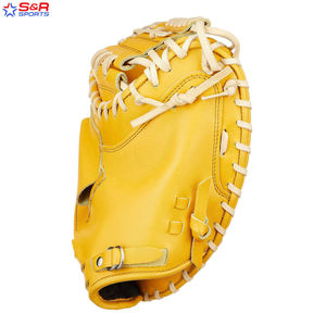 ถุงมือตีเบสบอลวัสดุหนังแท้ปรับแต่งสีโลโก้ได้ตามต้องการ - Product Image 3