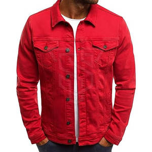 Veste en jean à col montant de style High Street pour hommes, meilleure qualité, vente en gros à bas prix pour la saison d'hiver - Product Image 1