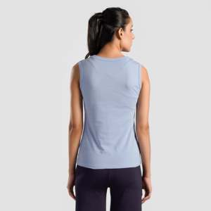 For AXE <b>One</b> Size Light Blue Gym Tank <b>Top</b> Comfortable Breathable Knitted Fabric Custom Logo Casual Lace 3D Tie Dye for Yoga - Product Image 2