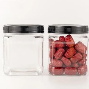 Venta al por mayor de alta calidad 1000ml Pavico Square PET tarro de comida de plástico para almacenar alimentos secos frutos secos dulces alimentos enlatados - Product Image 3