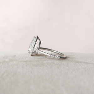 Bague de fiançailles 3.50 carats coupe poire Moissanite allongée en forme de larme bague de fiançailles délicate et moderne en or massif cadeau parfait pour les femmes - Product Image 2