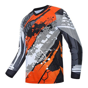 Maillot de motocross tout temps conçu pour l'enduro sur terre, imprimé résistant à la décoloration, style graphique audacieux - Product Image 2