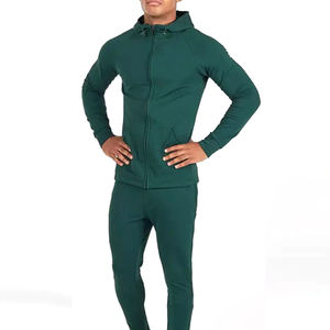 Couleur vert foncé sapin régulier mens haute qualité 2025 survêtement survêtement ensemble vêtements de sport décontractés OEM ODM fournisseur - Product Image 1