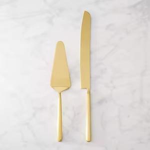 Classic Metal <b>Cake</b> <b>Cutting</b> and Serving <b>Knife</b> Set Handmade Eco-Friendly Dishwasher Safe - Product Image 5