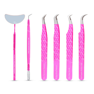 Pinzas Profesionales para Pestañas de Acero Inoxidable Antimagnéticas con Mango Cómodo, Instrumentos Kaamir, Suministros para Extensión de Pestañas, Anguladas - Product Image 3