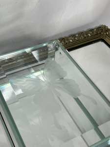 Caja de anillo de cristal de diseño 3D brillante organizador de joyas hecho con marco de pulido de oro de vidrio y Metal para regalo de compromiso de boda - Product Image 3