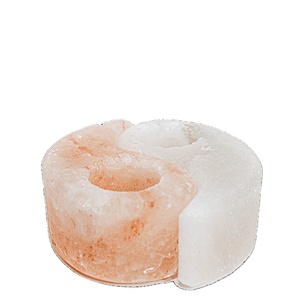 Sel de roche de l'Himalaya naturel Yin Yang T lumière bougeoir sculpté décoration de lampe de sel de roche rose - Product Image 4