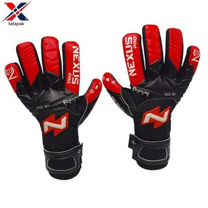 Gants de gardien de but de football unisexes pour adultes de haute qualité, en cuir imperméable, avec sangle de poignet réglable et fermeture auto-agrippante - Product Image 3