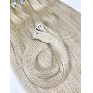 Blond clair 24in Extensions de cheveux alignés sur les cuticules couleur blanche Bundles de cheveux humains brésiliens 100 grammes vietnamiens - Product Image 3