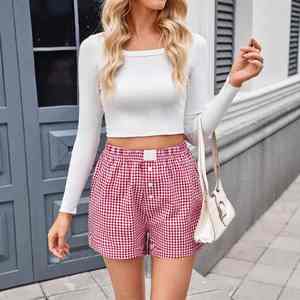 กางเกงลำลองลายทางผ้านุ่มและทันสมัยสำหรับผู้ชาย, กางเกงยืดเอวสีเข้มสไตล์ยุโรป - Product Image 2