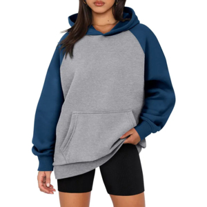 Sweat à capuche en éponge française surdimensionné et lourd 500 GSM pour femmes manteau d'hiver à impression personnalisée capuche avant Style Streetwear 100% coton - Product Image 6