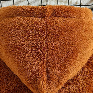 Chaqueta de Lana Elástica con Capucha y Cierre de Cremallera, Diseño de Dibujos Animados, Corte Regular para Otoño e Invierno - Product Image 4