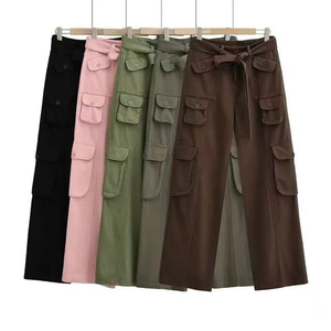 กางเกงคาร์โก้ผู้หญิงเอวสูง6กระเป๋า - Product Image 2