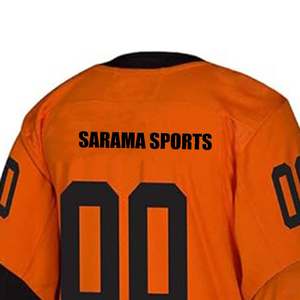 Jersey de hockey sobre hielo de sarga de aparejos de bordado por sublimación personalizado de poliéster profesional para servicios de equipos canadienses - Product Image 3