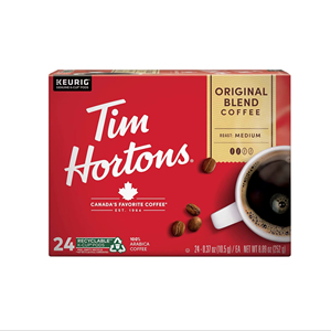 กาแฟทิม ฮอร์ตันส์ ออริจินัล เบลนด์ คั่วระดับกลาง แบบแคปซูล K-Cup สำหรับเครื่องชงกาแฟ Keurig จำนวน 24 แคปซูล - Product Image 1