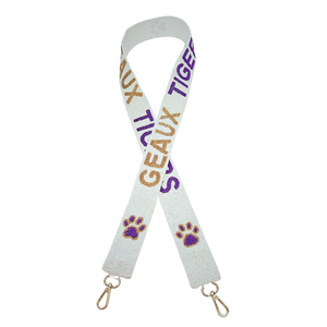 Geaux Tigers Beaded Crossbody <b>Purse</b> Strap for Tote Bags and Clutch Hot Selling Straps From India with Customization - Product Image 5