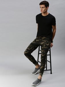 Vente en gros de pantalons de jogging pour hommes broderie personnalisée logo pantalon de camouflage personnalisé revers ouvert pantalon de jogging slimfit - Product Image 6