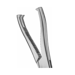 Pinzas manuales de acero Dingman con mordazas angulares dentadas 2x2, dientes afilados para sujeción de huesos, instrumento quirúrgico ortopédico con certificación CE - Product Image 3