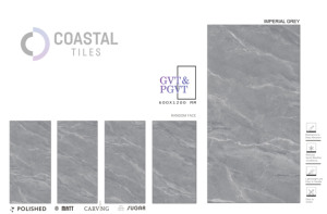 IMPERIAL GREY Carreaux de porcelaine polie 9mm 600x1200MM / 24X48 Carreaux de briques réfractaires de qualité supérieure au design classique moderne certifiés-CE - Product Image 2
