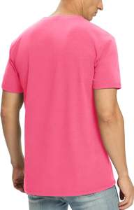 เสื้อยืดแขนยาวผ้าฝ้ายระบายอากาศได้ดีสำหรับผู้ชายผ้าฝ้าย100% สีชมพูพิมพ์ลายออกแบบได้ตามต้องการเสื้อยืดสไตล์สปอร์ตลำลองระบายเหงื่อจากปากีสถาน - Product Image 4