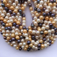 9mm 11mm naturel jaune noir arc-en-ciel couleur perle d'eau douce pierre perles rondes en gros Tahiti perles de culture tahitiennes usine