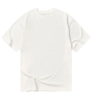 Camiseta extragrande de color marfil para hombre, 100% algodón, 190 GSM, ropa de calle, camiseta con grapas, logotipo impreso en la parte delantera y trasera, camisa holgada con hombros caídos - Product Image 5