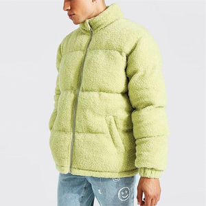 Logo personnalisé Veste polaire Sherpa chaude d'hiver rembourrée en coton de haute qualité avec fermeture éclair - Product Image 2
