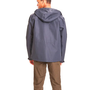 Nouvelle arrivée, veste coupe-vent en toile personnalisée pour homme, 100% polyester, coupe-vent, imperméable, logo sur le devant, vente en gros OEM - Product Image 3