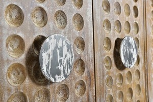 Buffet moderne polyvalent Marcy pour la maison, l'hôtel et l'atelier - Meubles de rangement en métal/bois de manguier - Product Image 5