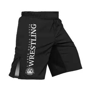 Academy Premium Spandex fight Stoff Herren Sublimation schwarz Kampf kurz benutzer definierte Logo Grappling Jiu Jitsu Mma Shorts